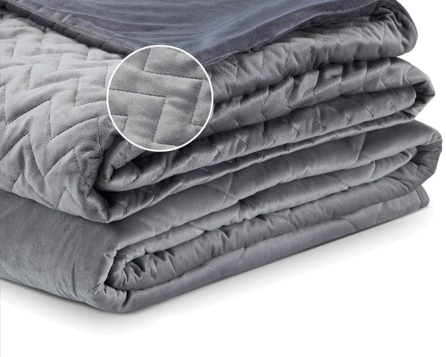 Leftioo 48" x 72" Gray Quilted Microfiber Twin Weighted Duvet Throw