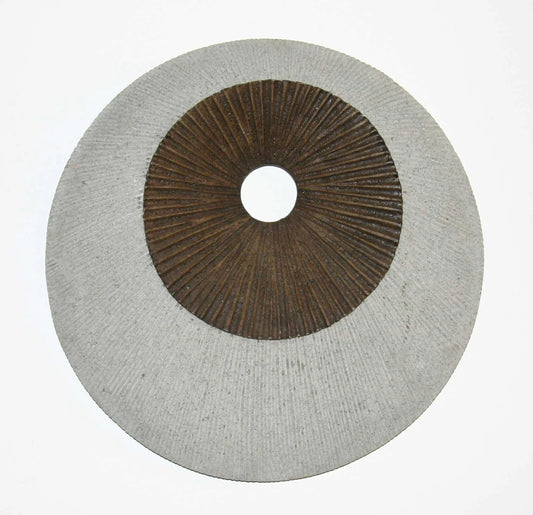 Leftioo 27" Round Double Layer Wall Decor – Ribbed Sandstone Circle, Modern Contemporary Wall Art