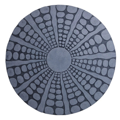 Leftioo 28" Round Wall Decor – Gray Sandstone Minimalist Wall Art, Modern Contemporary Home Decor