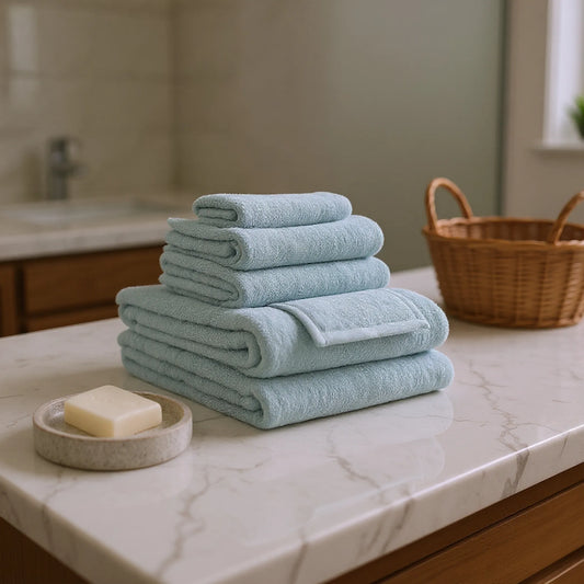 Leftioo Set of Six Sea Cotton Quick Dry Terry Cloth Towels