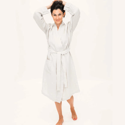 Leftioo Signature Premium Linen Unisex Bathrobe