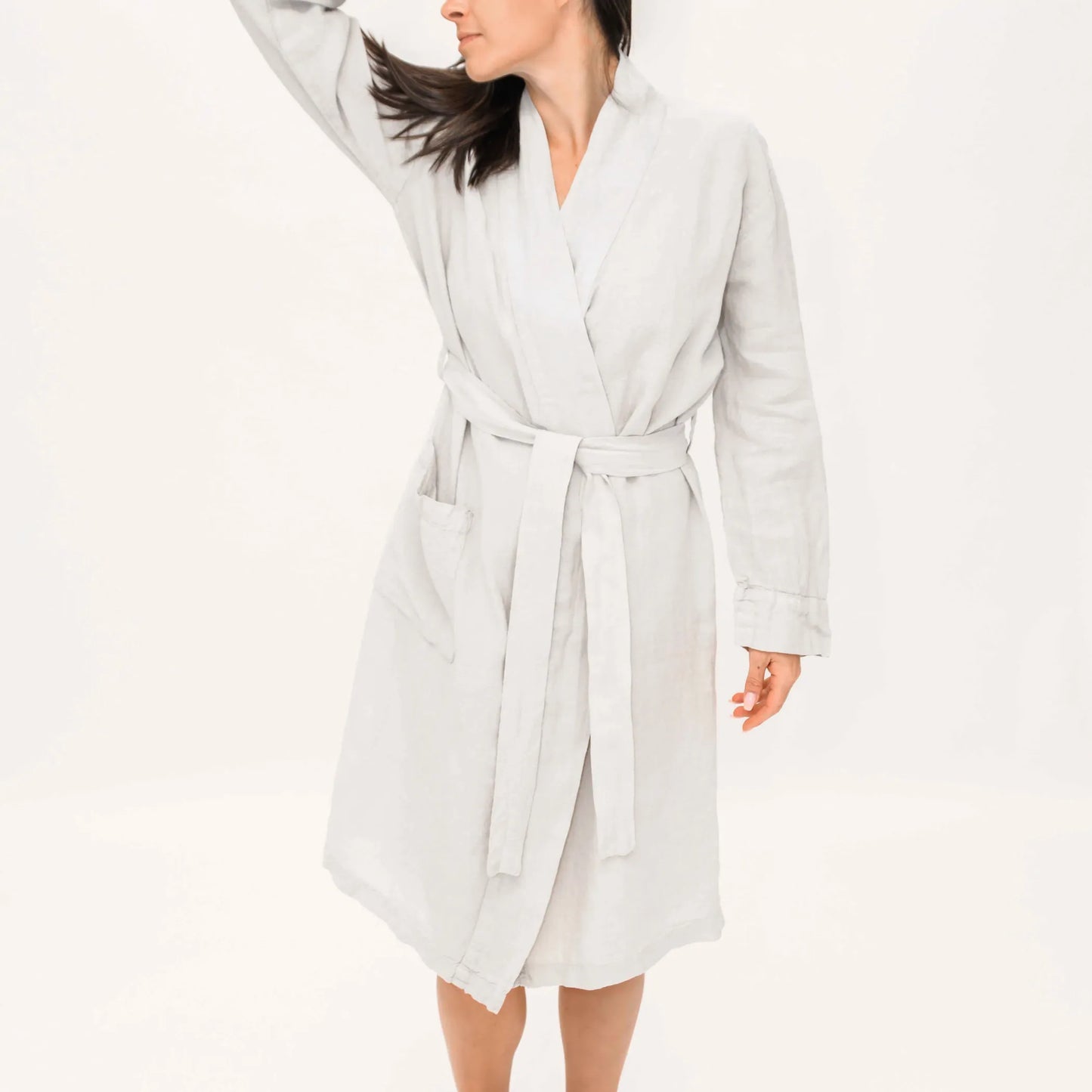 Leftioo Signature Premium Linen Unisex Bathrobe