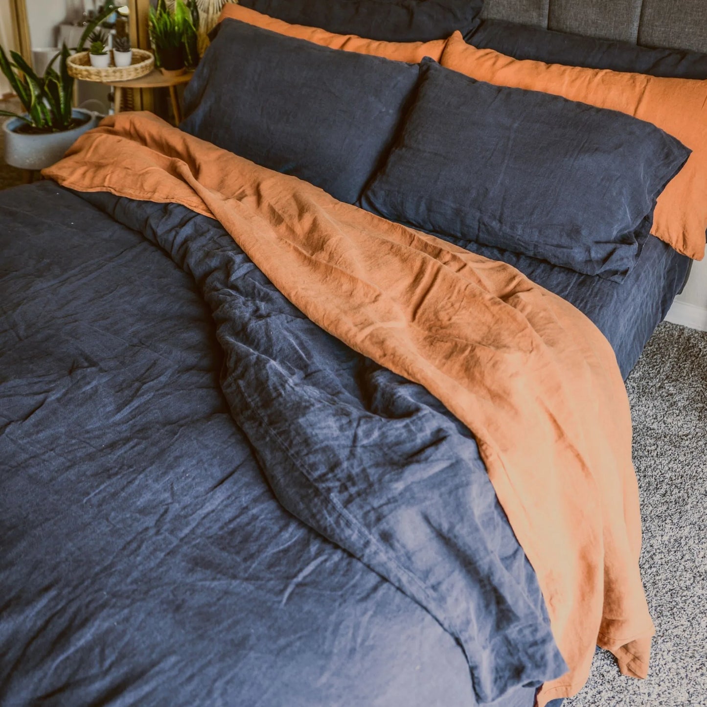 Leftioo Premium Linen Duvet Cover